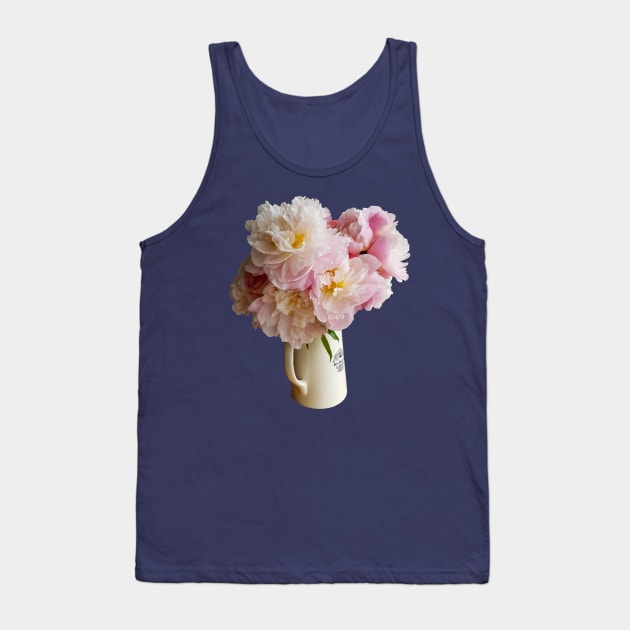 Peony Flowers in a Jug Tank Top by ellenhenryart